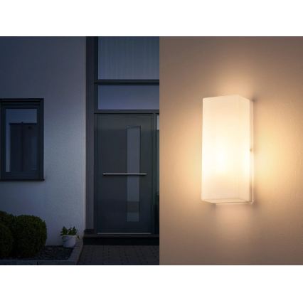 Globo - Външно стенно осветително тяло 1xE27/15W/230V IP44 бяло