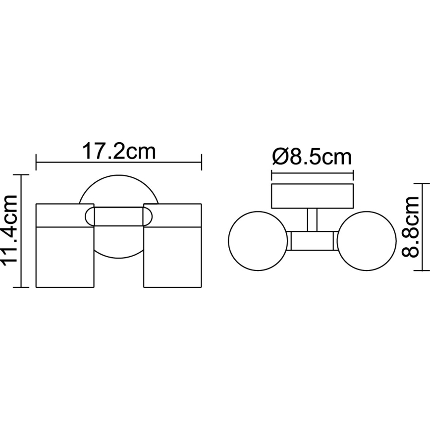 Globo 3207-2L - външна LED лампа STYLE 2xGU10/5W/230V IP44
