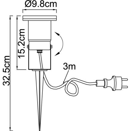 Globo - Екстериорна лампа 1xGU10/35W/230V IP65