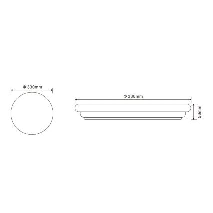 Globo - LED Екстериорна Лампа за таван 1xLED/24W/230V IP54
