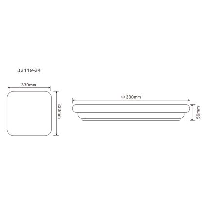 Globo - Екстериорна LED лампа за таван LED/24W/230V IP54