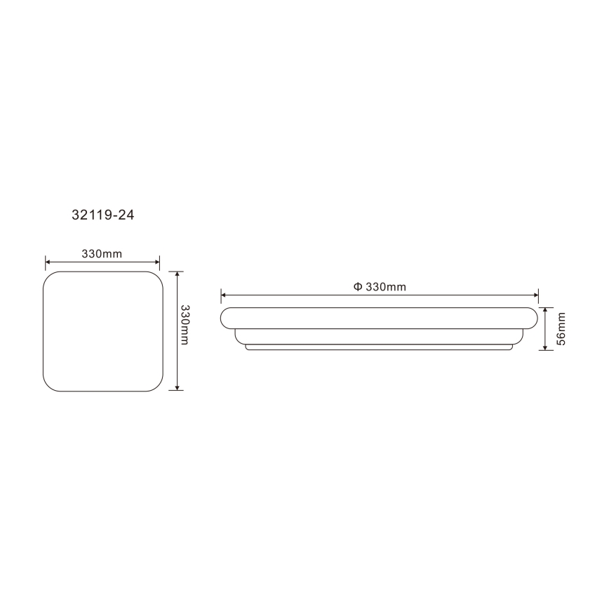 Globo - Екстериорна LED лампа за таван LED/24W/230V IP54