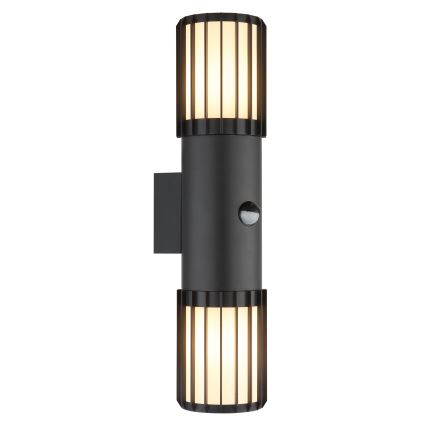Globo - Външно стенно осветително тяло със сензор 2xE27/15W/230V IP54
