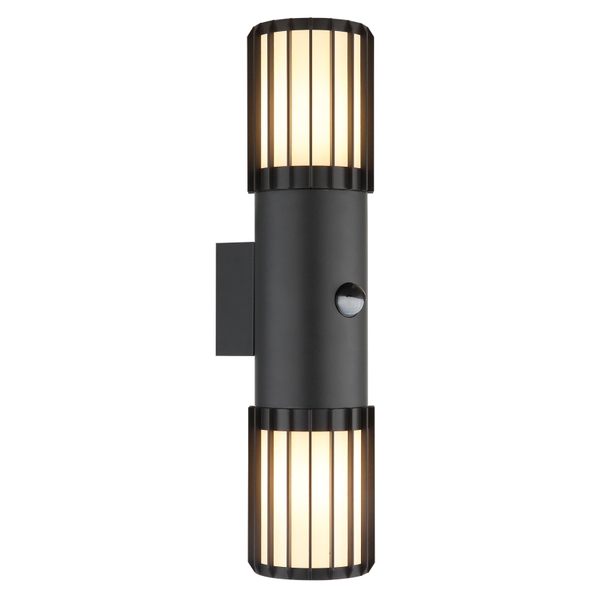 Globo - Външно стенно осветително тяло със сензор 2xE27/15W/230V IP54