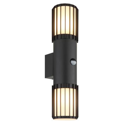 Globo - Външно стенно осветително тяло със сензор 2xE27/15W/230V IP54
