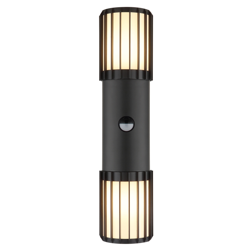 Globo - Външно стенно осветително тяло със сензор 2xE27/15W/230V IP54
