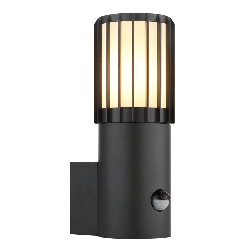 Globo - Външно стенно осветително тяло с вграден сензор 1xE27/15W/230V IP54