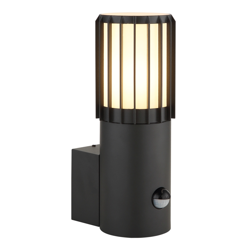 Globo - Външно стенно осветително тяло с вграден сензор 1xE27/15W/230V IP54