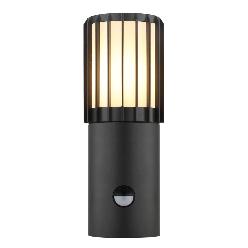 Globo - Външно стенно осветително тяло с вграден сензор 1xE27/15W/230V IP54