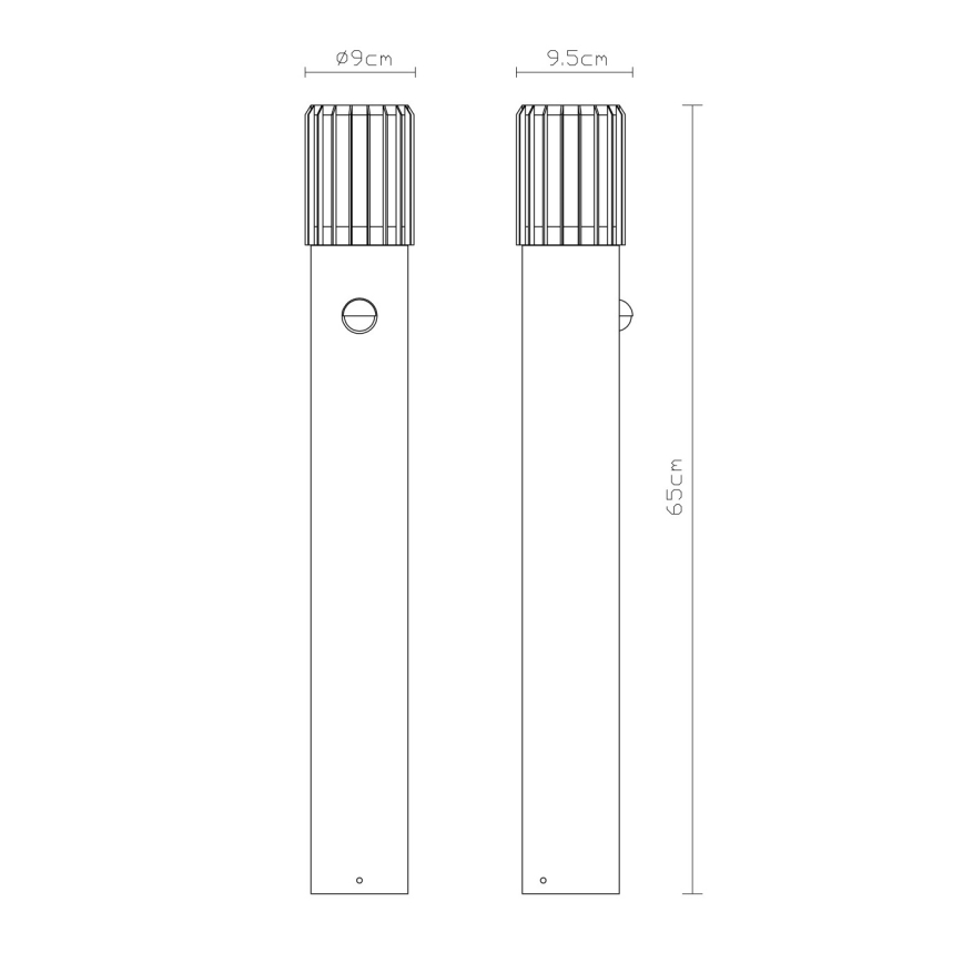 Globo - Външна лампа със сензор 1xE27/15W/230V IP54 65 см