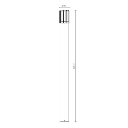 Globo - Външна лампа 1xE27/15W/230V IP54 100 см