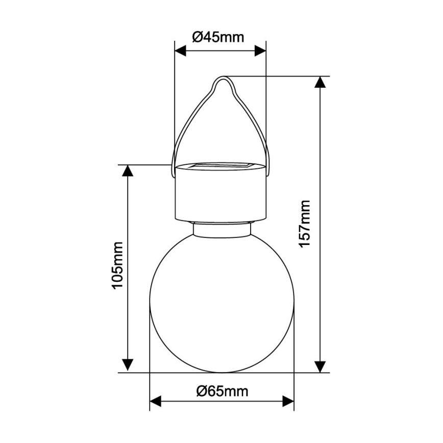 Globo - LED Соларна лампа LED/0,05W/1,2V IP44
