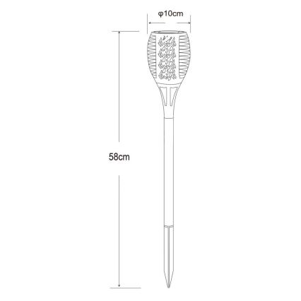 Globo - LED Соларна лампа 36xLED/0,1W/1,2V IP44