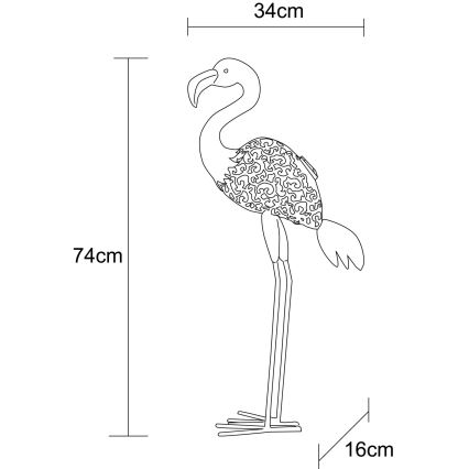Globo - LED соларно осветително тяло LED/3V IP44 300 mAh фламинго
