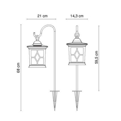 Globo - LED Соларна лампа LED/0,05W/3,2V IP44 300 mAh
