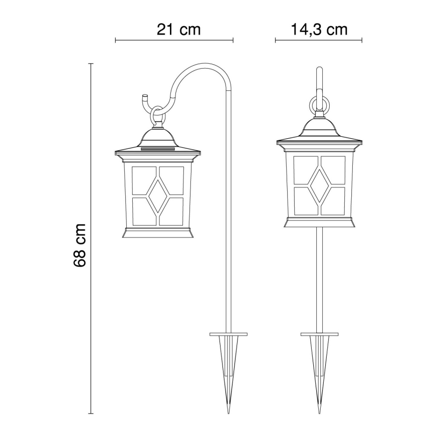 Globo - LED Соларна лампа LED/0,06W IP44 300 mAh