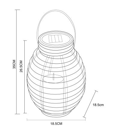Globo - LED Соларна лампа LED/0,06W/3,2V IP44 ратан