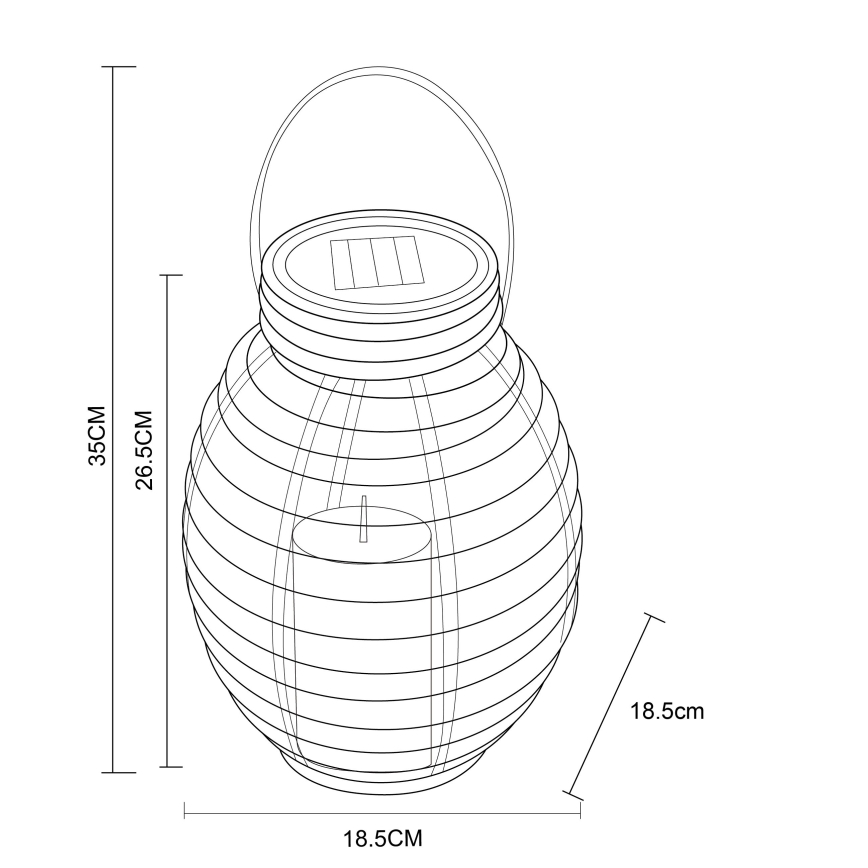 Globo - LED Соларна лампа LED/0,06W/3,2V IP44 ратан