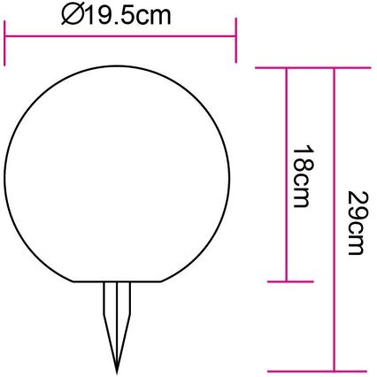 Globo - LED соларна лампа 20xLED/0,06W/3,2V пр. 19,5 см IP44 600 mAh