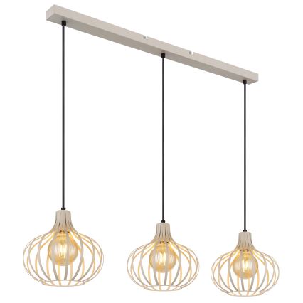 Globo - Полилей на кабел 3xE27/40W/230V бежов