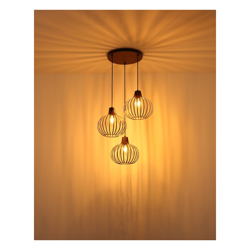 Globo - Полилей с кабелно окачване 3xE27/40W/230V