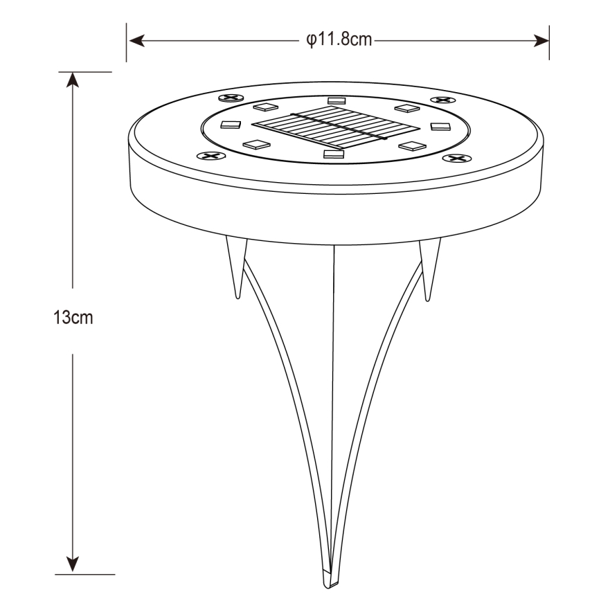 Globo - К-кт 2x LED Соларна лампа LED/0,8W/3V IP44 300 mAh