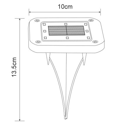 Globo - К-кт 2x LED Соларна лампа LED/0,8W/1,2V IP44 300 mAh