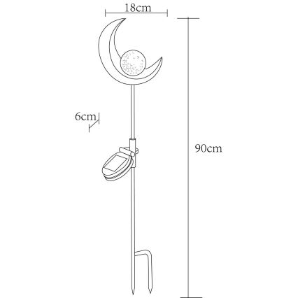 Globo - LED Соларна лампа LED/0,02W/3V 600mAh IP44 бронз