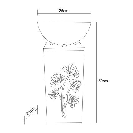Globo - LED соларен осветител с саксия LED/3V IP44 300 mAh