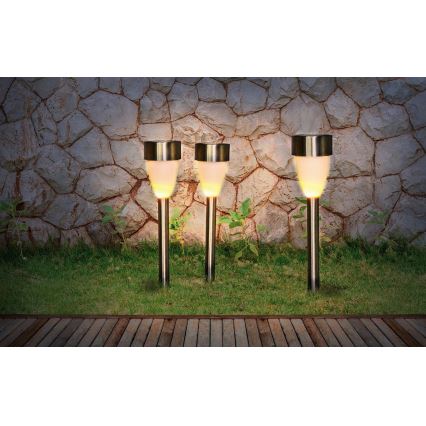 Globo - К-кт 3x Соларна лампа 3xLED/0,06W/1,2V IP44 200 mAh