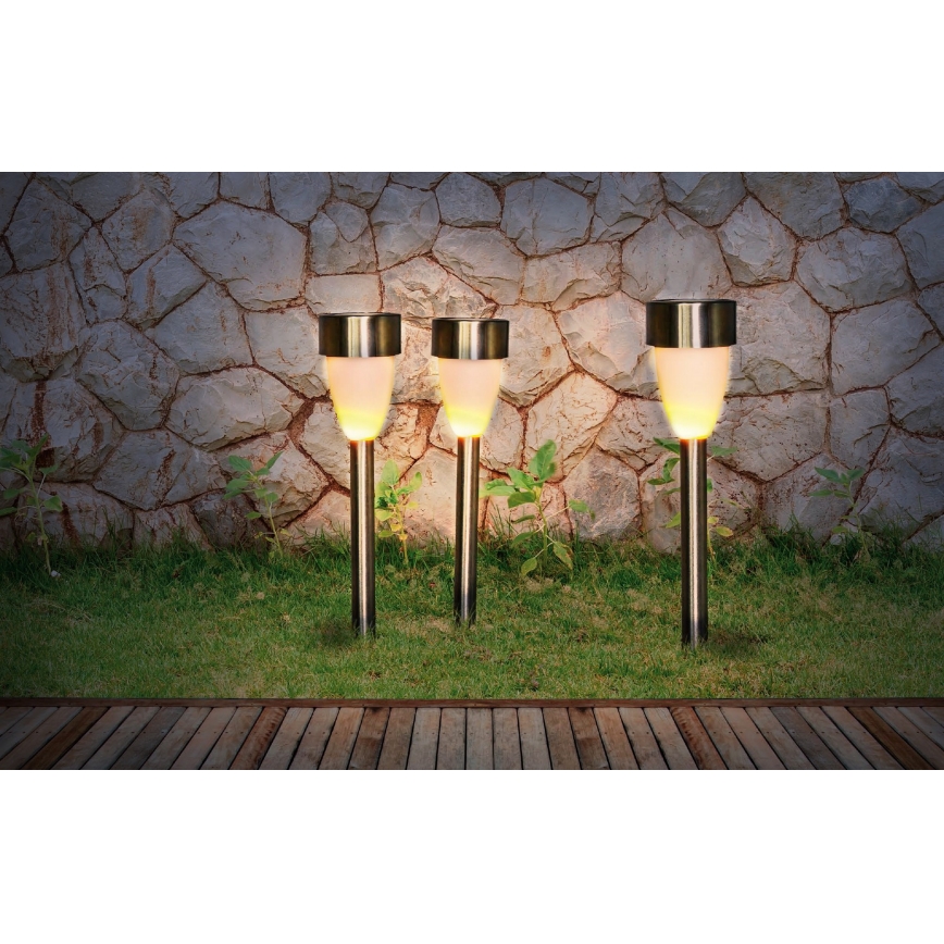 Globo - К-кт 3x Соларна лампа 3xLED/0,06W/1,2V IP44 200 mAh