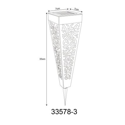 Globo - К-кт 3x LED Соларна лампа LED/0,1W/3V IP44