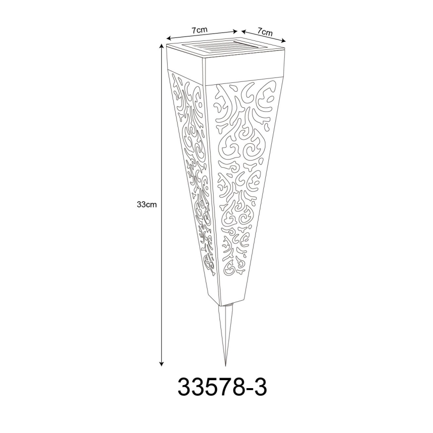Globo - К-кт 3x LED Соларна лампа LED/0,1W/3V IP44