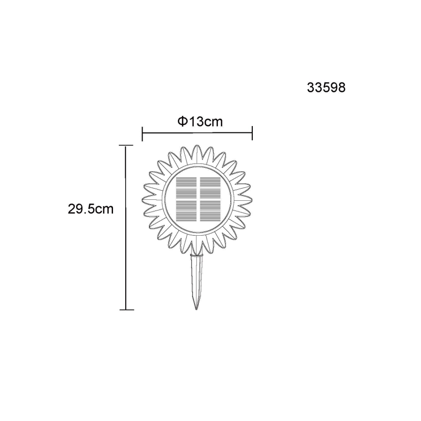 Globo - LED Соларна лампа LED/0,06W/3V slunečnice IP44 800 mAh