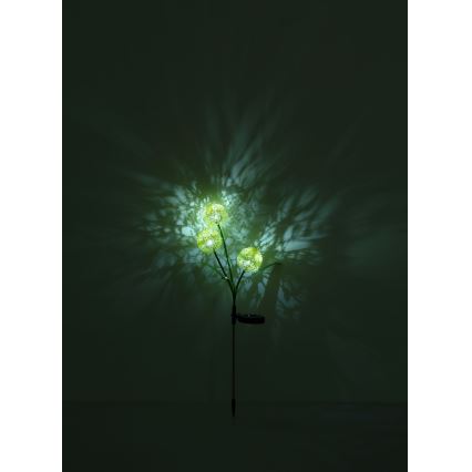 Globo - LED соларна лампа 3xLED/0,06W/3V 5000K IP44 200 mAh жълта