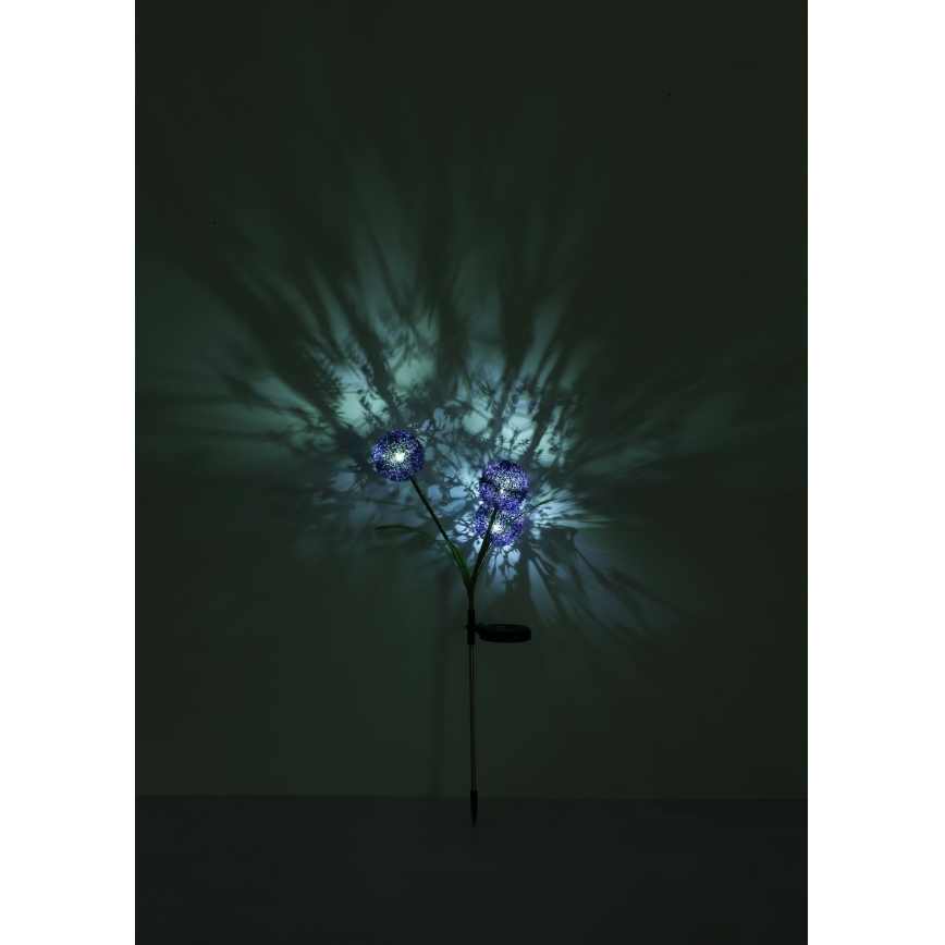Globo - LED Соларна лампа 3xLED/0,06W/3V 5000K IP44 лилав
