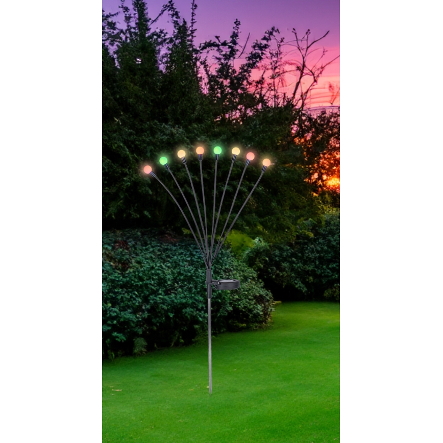 Globo - LED RGB Соларна лампа 8xLED/0,06W/3,2V IP44