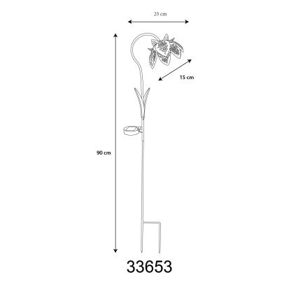 Globo - LED соларно осветително тяло LED/3,2V IP44 200 mAh с форма на цвете