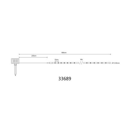 Globo - соларен LED гирлянд LED/1,2V IP44 4,9 m 600 mAh