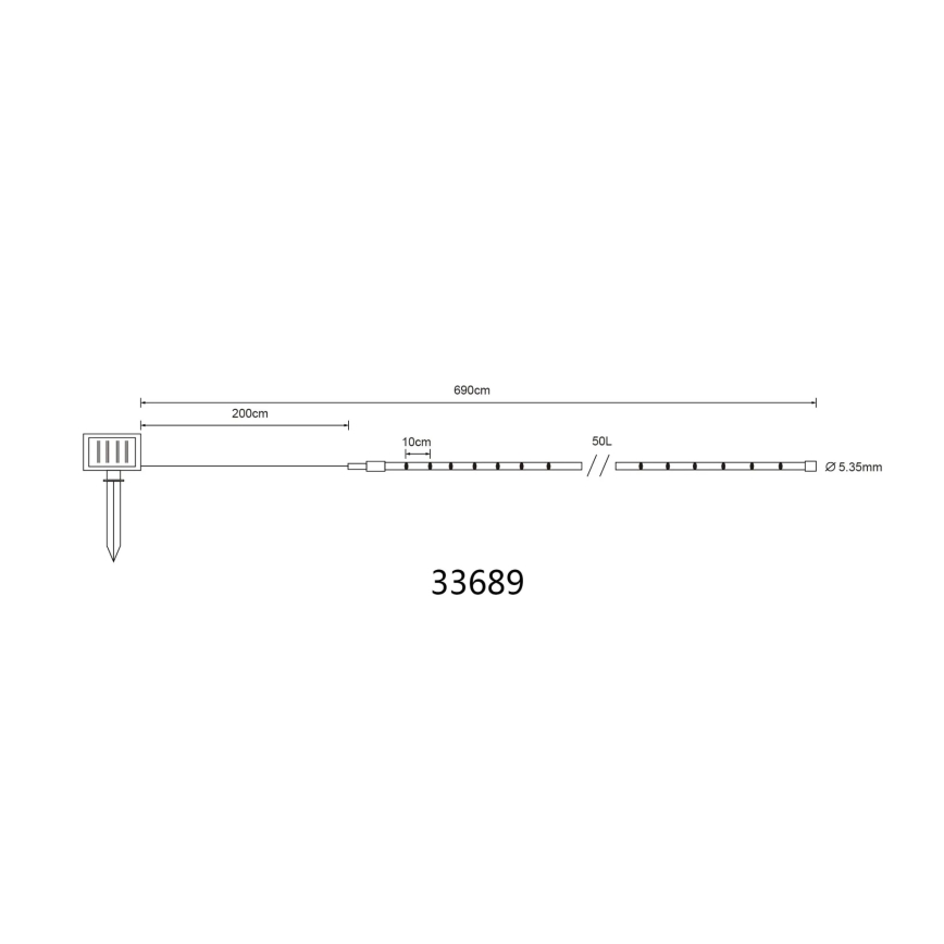 Globo - соларен LED гирлянд LED/1,2V IP44 4,9 m 600 mAh