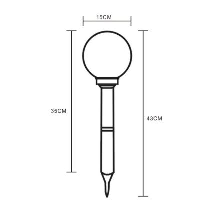 Globo - LED Соларна лампа 2xLED/0,06W/1,2V IP44 600 mAh