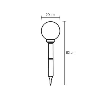 Globo - LED външно осветление LED/0,06W/3,2V IP44 600 mAh