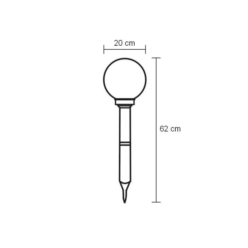 Globo - LED външно осветление LED/0,06W/3,2V IP44 600 mAh