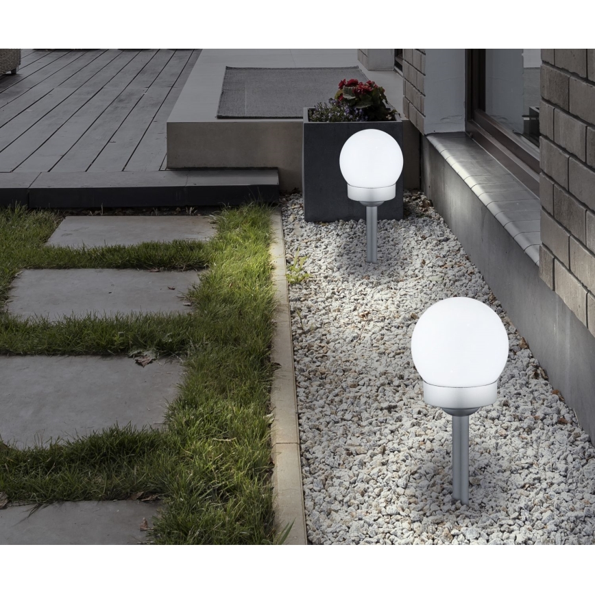 Globo - К-кт 3x LED Соларна лампа LED/0,06W/3V 4000K Ø 10 cm IP44