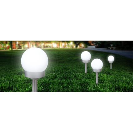 Globo - К-кт 3x LED Соларна лампа LED/0,06W/3V 4000K Ø 10 cm IP44