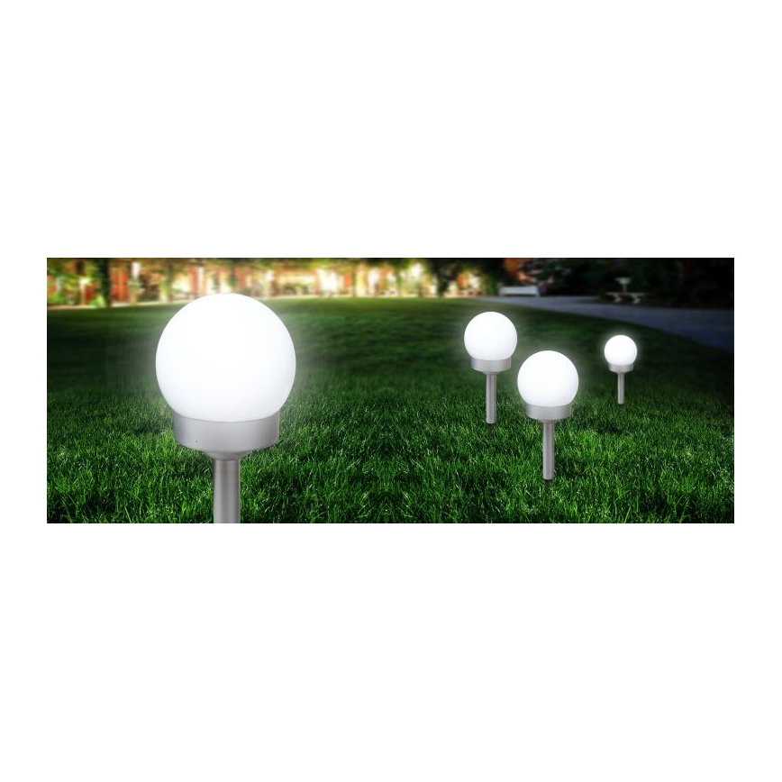 Globo - К-кт 3x LED Соларна лампа LED/0,06W/3V 4000K Ø 10 cm IP44