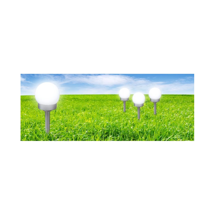 Globo - К-кт 3x LED Соларна лампа LED/0,06W/3V 4000K Ø 10 cm IP44