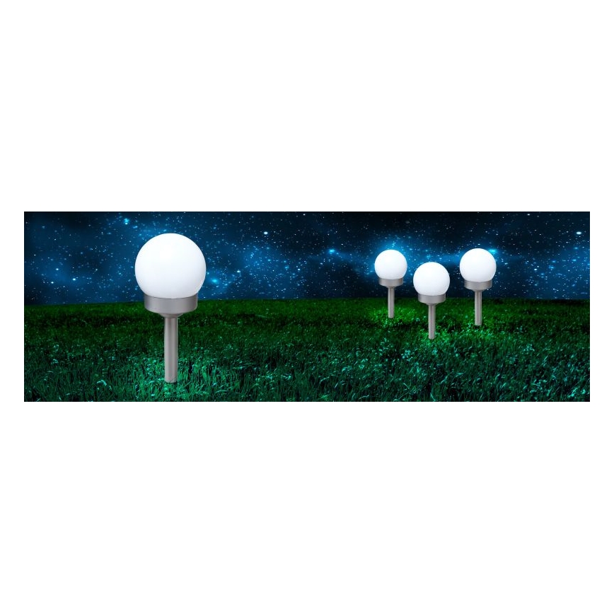 Globo - К-кт 3x LED Соларна лампа LED/0,06W/3V 4000K Ø 10 cm IP44