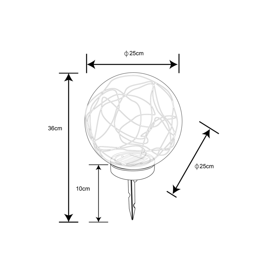 Globo - Соларна лампа 40xLED/0,06W/1,2V Ø 25 cм IP44