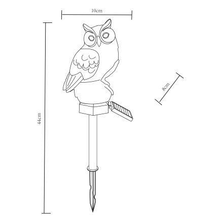Globo - LED Соларна лампа LED/0,06W/3V IP44 бухал